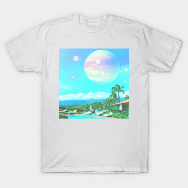 Moon Vacation T-Shirt by lofi_retrowave